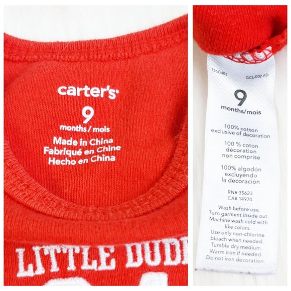 9M Infant Boys Bundle of 2 Onesies Short Sleeve Carter and Long Sleeve Circo - Picture 6 of 12